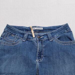 Lee Slender Secret Casual Zip Button Denim Medium Wash Jeans Womens Size 10 Blue